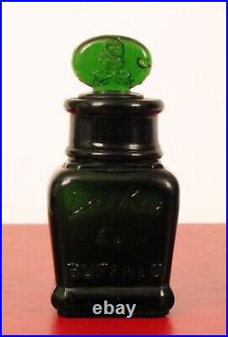 Antique Larkin Lavender Smelling Salts Bottle Buffalo New York Ny Green Glass