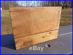 Antique Lockport, NY Glass Works Mason Fruit Jar Wooden Crate Box 12 Quart