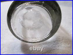 Antique M Clune Peekskill NY Glass Blob Top Soda Bottle Wire Bail Ceramic Stoppe