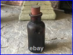 Antique Medicine Bottle With Paper Label And Cork Tincture Benzoin Dunkirk N. Y