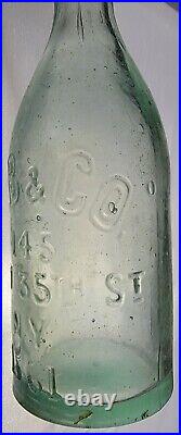 Antique Morgan Brothers M. B. & Co Beer Soda Bottle Manhattan NY Blob Top c1861