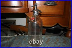 Antique Morris Jakobovits New York Glass Seltzer Bottle-Clear Glass Bottle