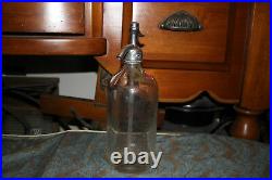 Antique Morris Jakobovits New York Glass Seltzer Bottle-Clear Glass Bottle