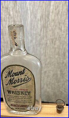 Antique Mount Morris Whiskey Bottle Elias & Samuels Pre Pro Rare Cotton Club