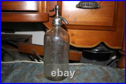 Antique Myer Bottling Company New York Clear Glass Seltzer Bottle