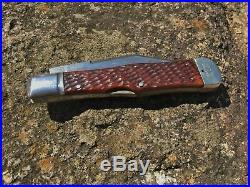 Antique NEW YORK KNIFE CO WALDEN HUNTER 187 Lock Back Pocket Knife Coke Bottle