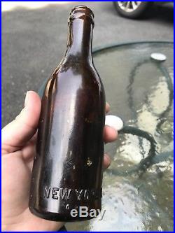 Antique NY Amber Coca Cola Bottle