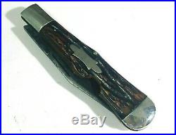 Antique Napanoch Knife Co. N. Y. Coke Bottle Bone Pocket Knife Beauty And RARE