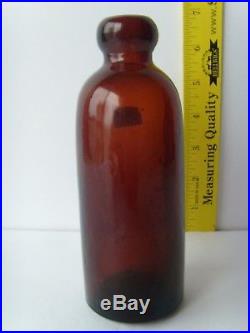 Antique Norwich, N. Y. Rare Red-Amber Hutch Soda Bottle 6½ 1880-1900 48/2