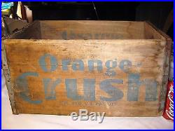 Antique Orange Crush Soda Bottle Long Island Ny Wood Store Art Sign Box Crate