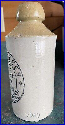 Antique Original Lee & Green English Brewed Ginger Beer Stoneware Syracuse Ny