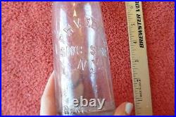Antique P. H. Keenan Sing Sing Prison New York Glass Bottle Soda Blob Top Vintage