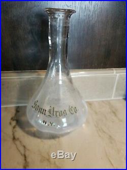 Antique Preprohibition Bottle Decanter Back Bar BUCKINGHAM RYE SONN BROS CO N. Y