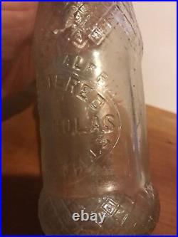 Antique Rare C. R. Nicholas Dairy Niagara Falls Ny One Pint Milk Bottle