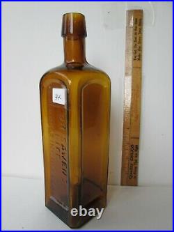 Antique Rare Peachy-Yellow N. Y. Bitters Bottle