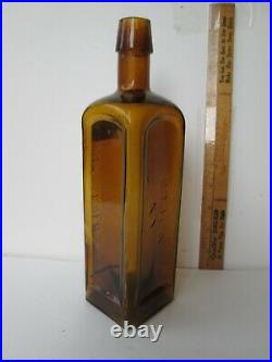 Antique Rare Peachy-Yellow N. Y. Bitters Bottle