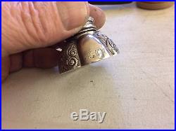Antique S. Cottle & Co. NY NY Sterling Silver Repousse Vanity Perfume Bottle