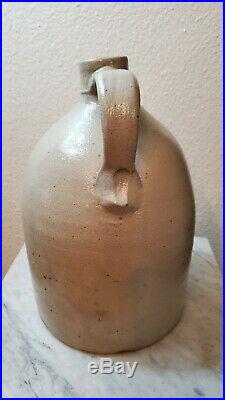 Antique S. Weiner Rondout Ny Blue Salt Glaze Stoneware Jug Advertising Bottle