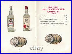 Antique Saloon Bottles NY Merchant Nicholas Rath trade bk price list Whiskey Gin