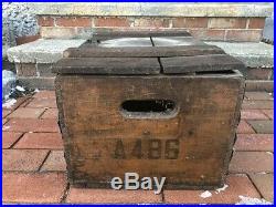 Antique Schwarzenbach Beer Crate Box With Inserts Hornell New York Advertising