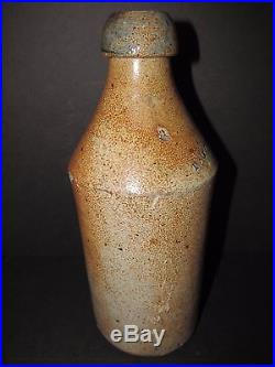 Antique Stoneware Soda Bottle, F. Gleason, Rochester New York, Root Beer