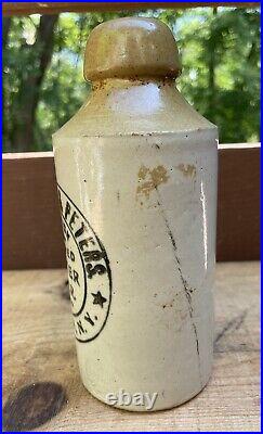 Antique Stoneware Tolhurst & Peters English Brewed Ginger Beer Bottle Clinton NY