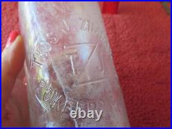 Antique Thomas J Zimmer Glass Beer Bottle blob top Vintage NY Poughkeepsie ERROR