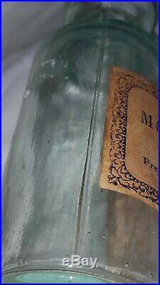 Antique United Shaker Society New Lebanon NY Medicine Motherwort Bottle with Label