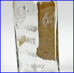 Antique Victorian Richard Hudnut New York Toilet Water Clear Glass Barber Bottle