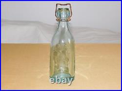 Antique Vintage 7 High 1879 Hennessy & Nolan Albany Ny Embossed Bottle