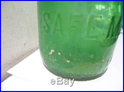 Antique Vintage Green Quart Milk Bottle Rochester Ny Brighton Place Dairy Co