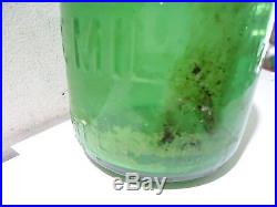 Antique Vintage Green Quart Milk Bottle Rochester Ny Brighton Place Dairy Co