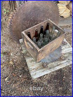 Antique Vintage Iroquois Indian Beverages Wood Box WithBottles Buffalo NY