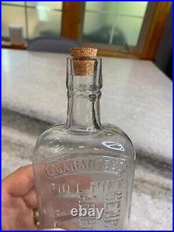Antique Whiskey Bottle Henry J Barnett Arch Pearl St Albany New York NY Embossed