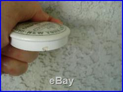 Antique (c1880)under glaze-advertized, NEW YORK & RHODE ISLAND Cold Cream pot lid