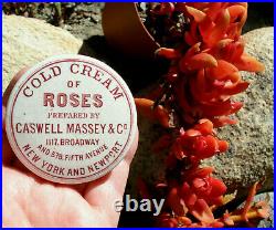 Antique, (c1880) underglaze-advertised NEW YORK & Rhode Island Cold Cream pot lid