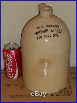 Antqe RARE, 1890 RED WING Stoneware Jug, Wm Radam's MICROBE KILLER NEW YORK CITY