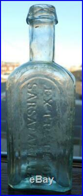 Aqua Open Pontil Bristol's Extract of Sarsaparilla Buffalo NY Medicine Bottle