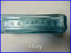 Aqua Open Pontil Rolled Lip Dr Keeler's Vermifuge Syrup New York Medicine Bottle