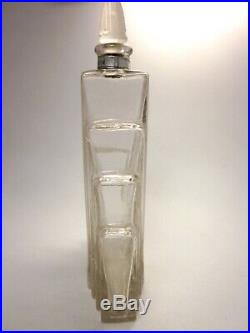 Art Deco 1920s Lander New York French Jasmin Perfume Stepped Glass Bottle