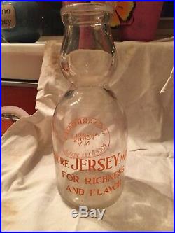 Asgaard Dairy Milk Bottle Ausable Forks, NY Rockwell Kent Jr Pyro Rare Jersey