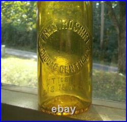 Awesome Citron Yellow Fred Roshirt Schodac Centre, Ny Blob Top Beer Bottle 1890