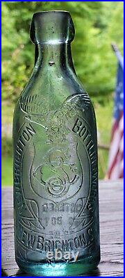 Awesome Embossed Eagle New Brighton Bottling Works New Brighton S. I. Ny Soda