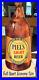 B Rare Piel's Beer Die Cut Easel Back Cardboard Sign Quart Bottle Brooklyn Ny