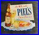 B Rare Piel's Beer Foil Over Cardboard Sign Bottle Label Cork Cap Brooklyn Ny