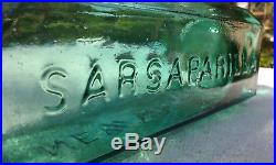 BEAUTIFUL 1800's OLD DR. TOWNSEND'S SARSAPARILLA N. Y, ANTIQUE BITTERS BOTTLE