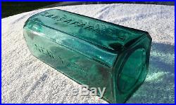 BEAUTIFUL ICE BLUE OLD DR. TOWNSEND'S SARSAPARILLA N. Y, Antique Bottle