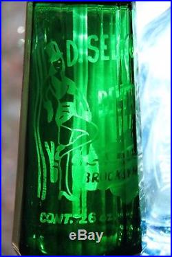 BROOKLYN NY EMERALD Dancing GIRL logo Lady SELKOWITZ Soda WATER SELTZER bottle