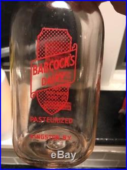 Babcock's Babcock CREAM TOP Kingston New York dairy NY milk bottle 30s Rare ACL