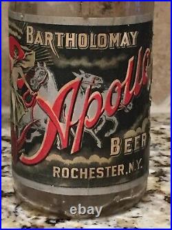 Bartholomay Apollo Pre Pro Labeled Beer Bottle. Rochester, New York